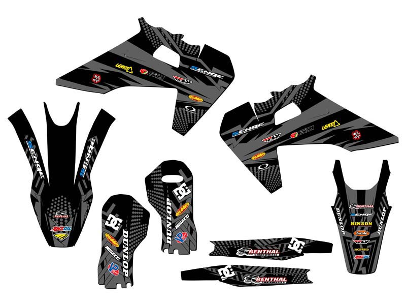 Kit de gráficos TE MAYHEM 2020-2023 negro Senge compatible con Husqvarna - Imagen 2 de 10