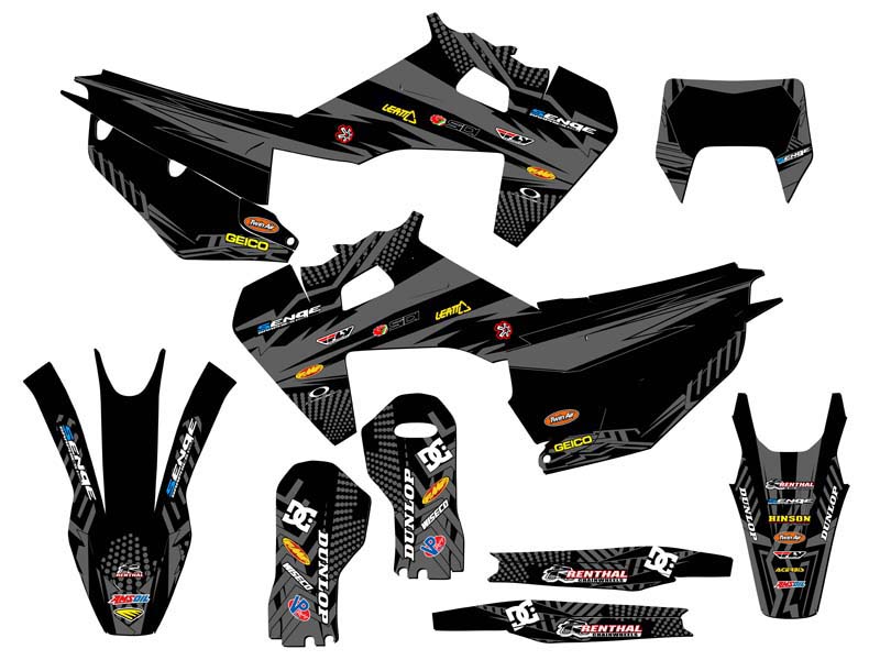 Kit de gráficos TE MAYHEM 2020-2023 negro Senge compatible con Husqvarna - Imagen 5 de 10