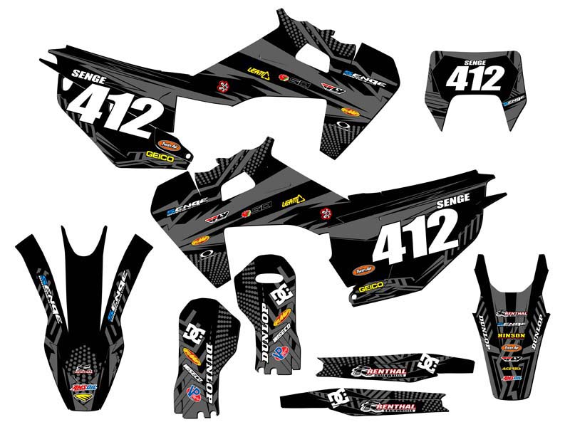 Kit de gráficos TE MAYHEM 2020-2023 negro Senge compatible con Husqvarna - Imagen 8 de 10