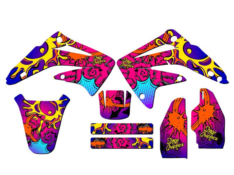 2003-2013 CR 85 ZANY Pink Senge Graphics Kit Compatible with Honda - Picture 2 of 10