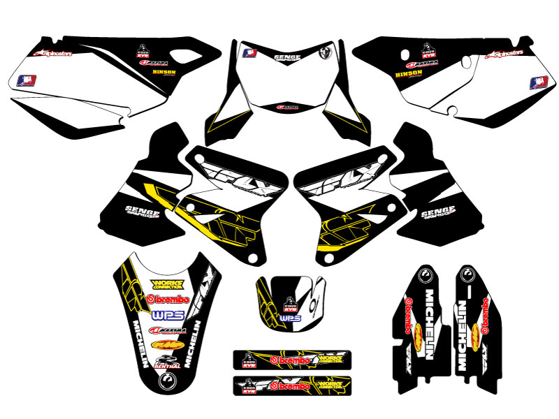 2005-2023 DRZ 400 13 FLY Black Senge Graphics Kit Compatible with Suzuki - Picture 5 of 10
