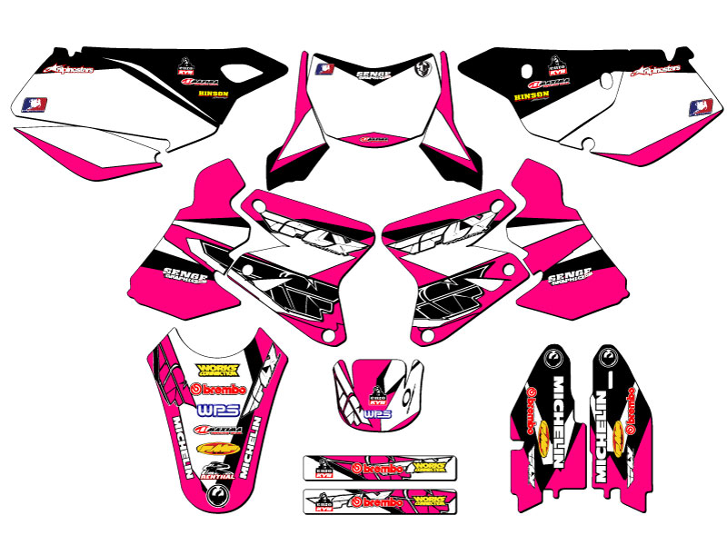 2005-2023 DRZ 400 13 FLY Pink Senge Graphics Kit Compatible with Suzuki - Picture 5 of 10