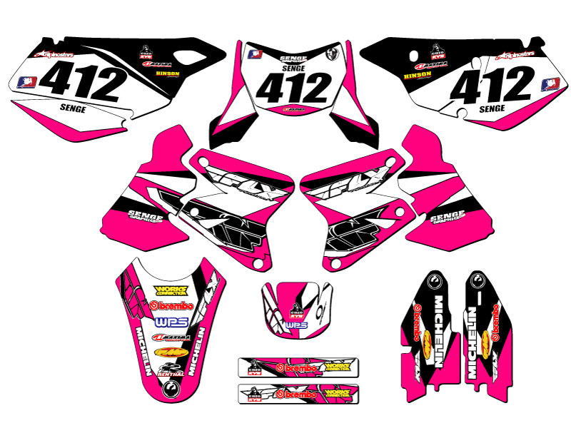 2005-2023 DRZ 400 13 FLY Pink Senge Graphics Kit Compatible with Suzuki - Picture 8 of 10