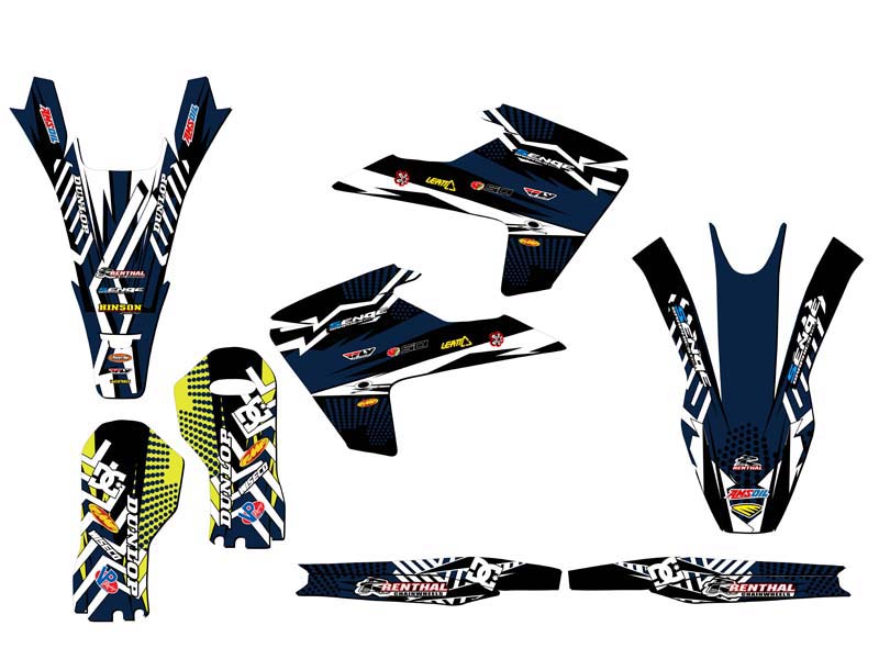 2016-2018 (except 2016 TC 250) TC MAYHEM Blue Senge Graphics Kit Compatible - Picture 2 of 10