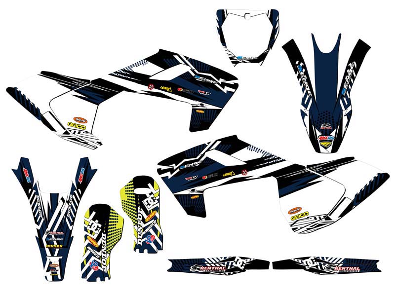 2016-2018 (except 2016 TC 250) TC MAYHEM Blue Senge Graphics Kit Compatible - Picture 5 of 10
