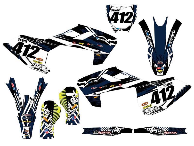 2016-2018 (except 2016 TC 250) TC MAYHEM Blue Senge Graphics Kit Compatible - Picture 8 of 10