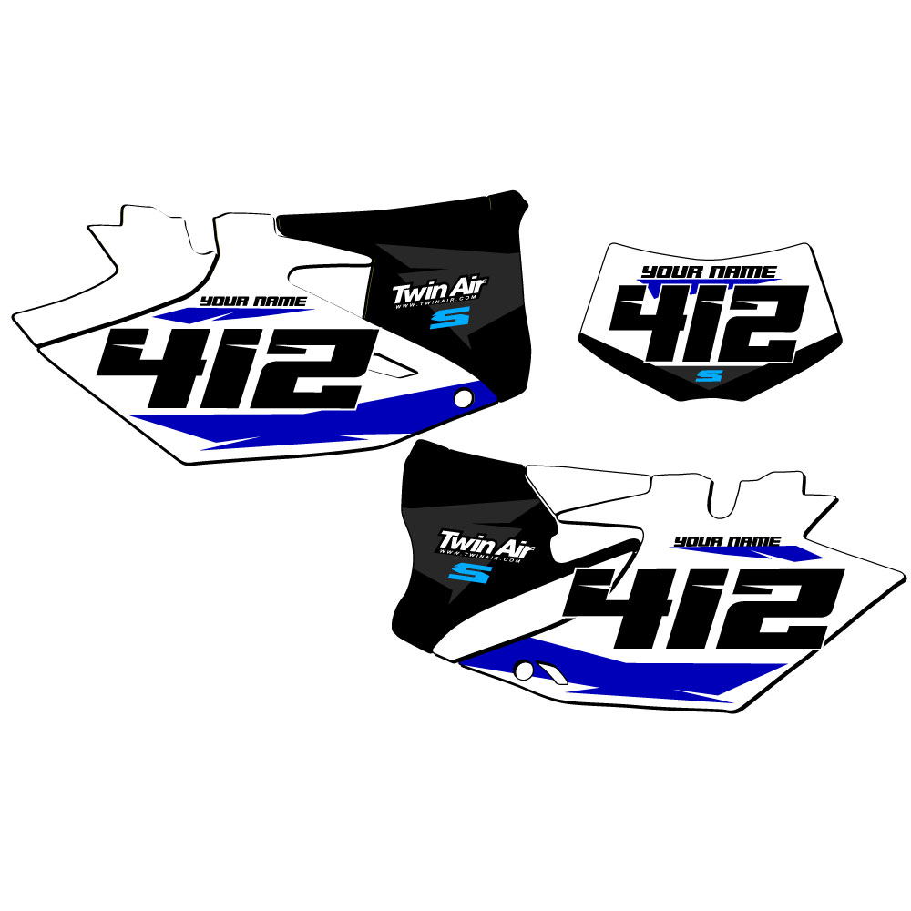 WR 450 F SG64 Custom MX Number Plates Senge Graphics Kit Compatible with Yamaha