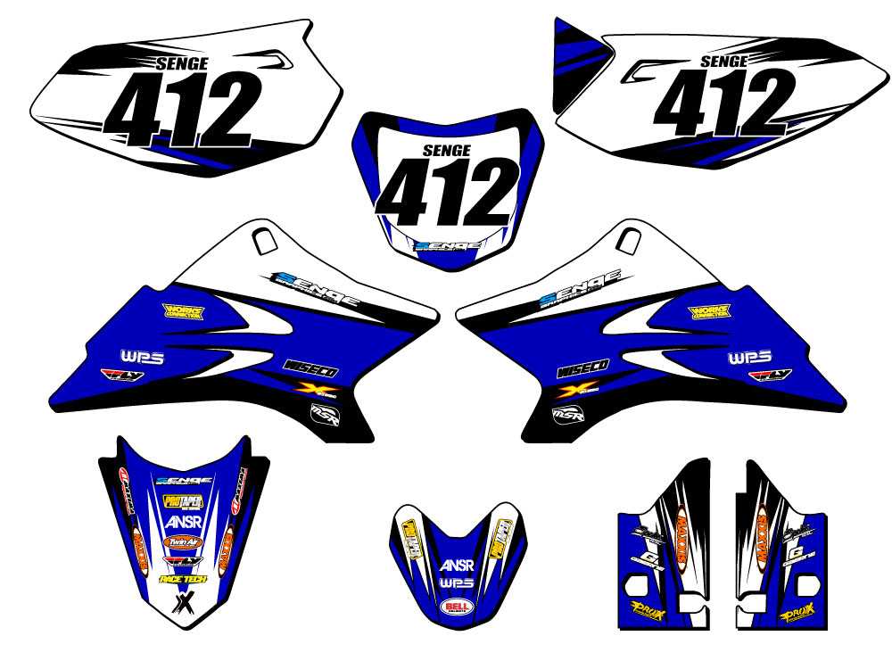 Kit de gráficos Senge Blue Senge 2006-2022 TTR 50 VELOCIDADES compatible con Yamaha - Imagen 8 de 10