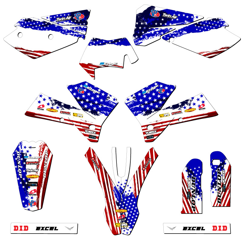 2007 EXC-F MERICA Usa Senge Graphics Kit Compatible with KTM - Picture 5 of 10