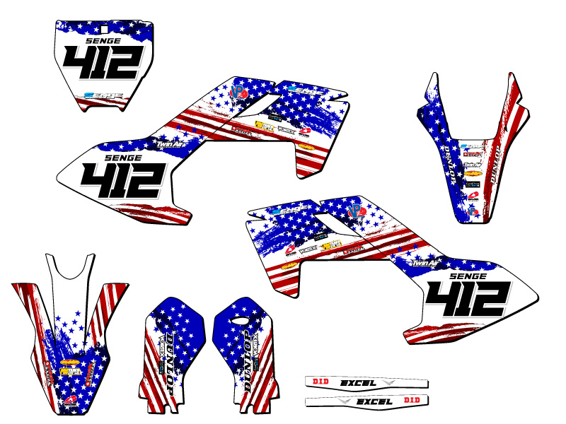 Kit de gráficos TC 50 MERICA Usa Senge 2020-2023 compatible con Husqvarna - Imagen 8 de 10