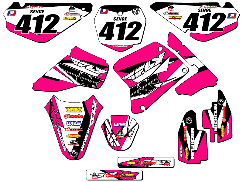 2001-2004 RM 85 13 FLY Pink Senge Graphics Kit Compatible with Suzuki - Picture 8 of 10
