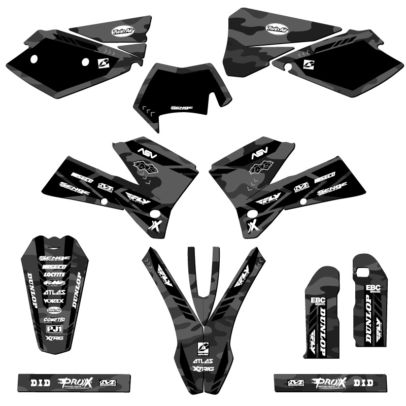 2007 EXC-F APACHE Grey Senge Graphics Kit Compatible with KTM - Picture 5 of 10