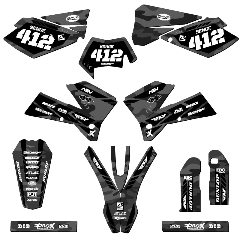 2007 EXC-F APACHE Grey Senge Graphics Kit Compatible with KTM - Picture 8 of 10