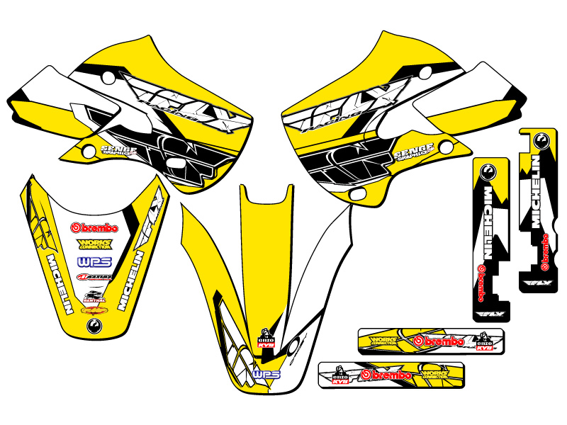 Kit de Gráficos All Years RM 65 13 FLY Amarillo Senge Compatible con Suzuki - Imagen 5 de 10