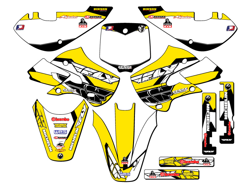 Kit de Gráficos All Years RM 65 13 FLY Amarillo Senge Compatible con Suzuki - Imagen 8 de 10