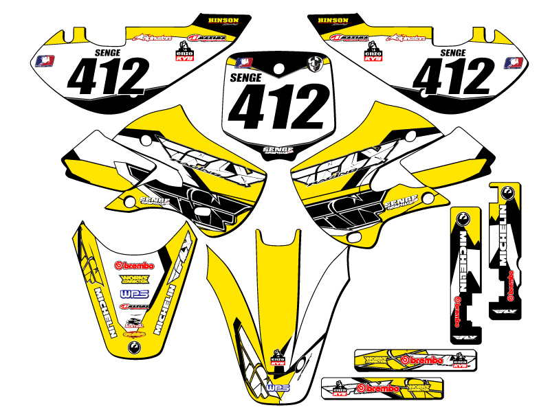 Kit de Gráficos All Years RM 65 13 FLY Amarillo Senge Compatible con Suzuki - Imagen 2 de 10