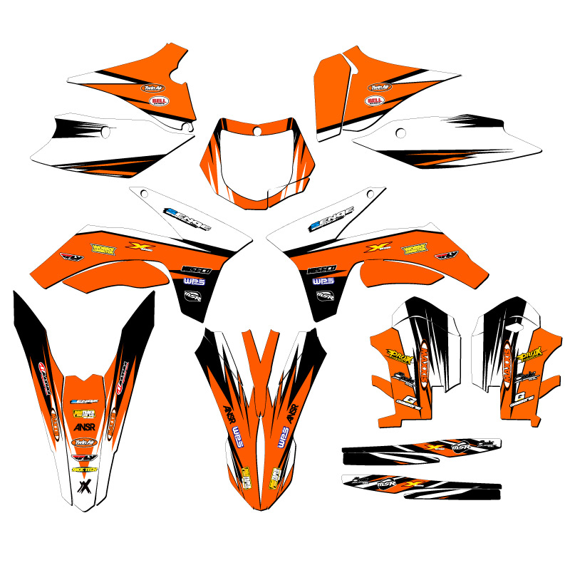 2011-2012 SX VELOCITY Orange Senge Graphics Kit Compatible with KTM - Picture 5 of 10