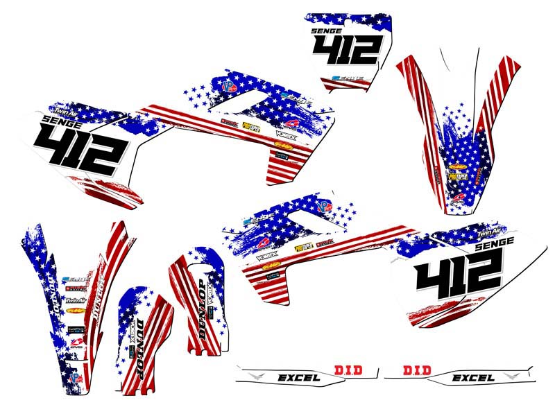 2016-2018 FC MERICA Usa Senge Graphics Kit Compatible with Husqvarna - Picture 8 of 10