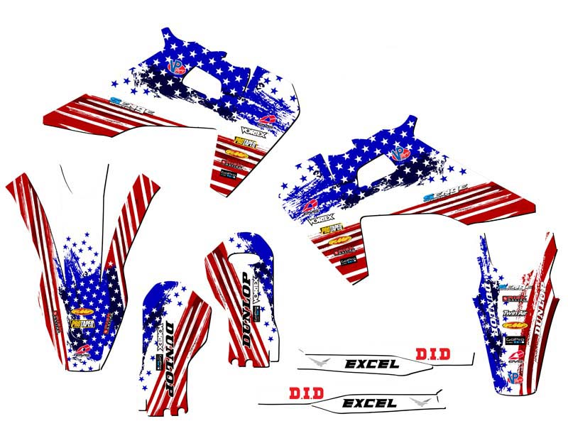 2019-2022 FC MERICA Usa Senge Graphics Kit Compatible with Husqvarna - Picture 2 of 10