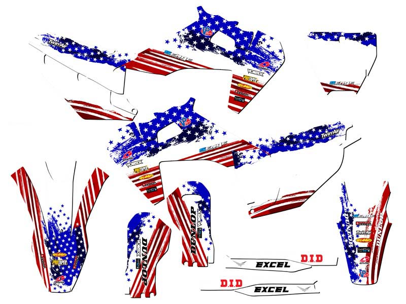 2019-2022 FC MERICA Usa Senge Graphics Kit Compatible with Husqvarna - Picture 5 of 10