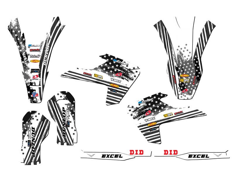 2016-2018 FC MERICA Grey Senge Graphics Kit Compatible with Husqvarna - Picture 2 of 10