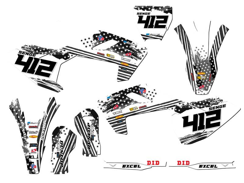 2016-2018 FC MERICA Grey Senge Graphics Kit Compatible with Husqvarna - Picture 8 of 10