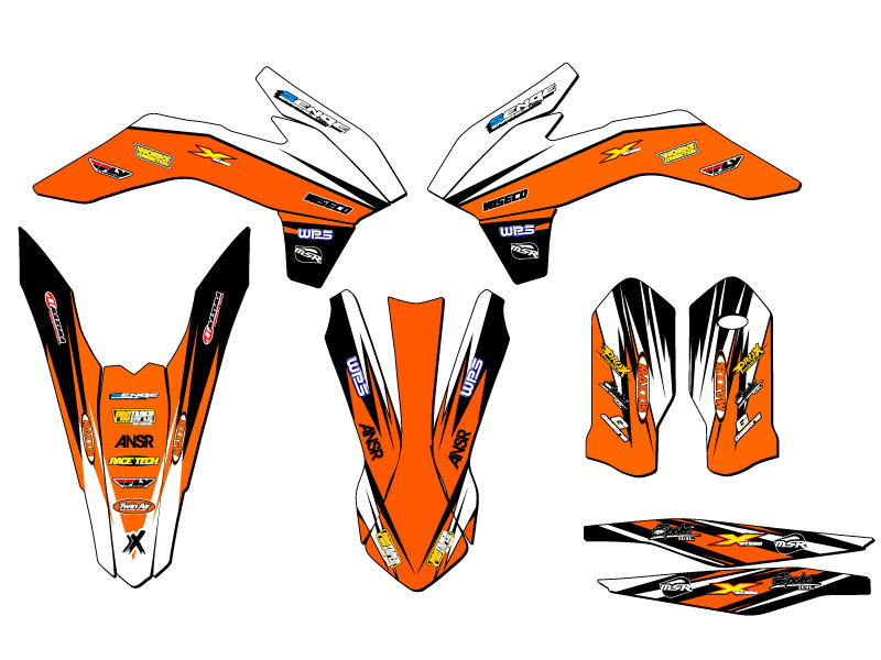 2015 SX VELOCITY Orange Senge Graphics Kit Compatible with KTM - Picture 2 of 10