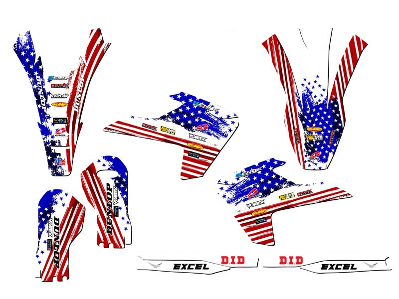 2016-2018 (except 2016 TC 250) TC MERICA Usa Senge Graphics Kit Compatible with - Picture 2 of 10