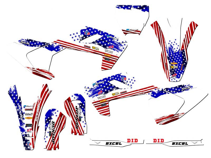 2016-2018 (except 2016 TC 250) TC MERICA Usa Senge Graphics Kit Compatible with - Picture 5 of 10