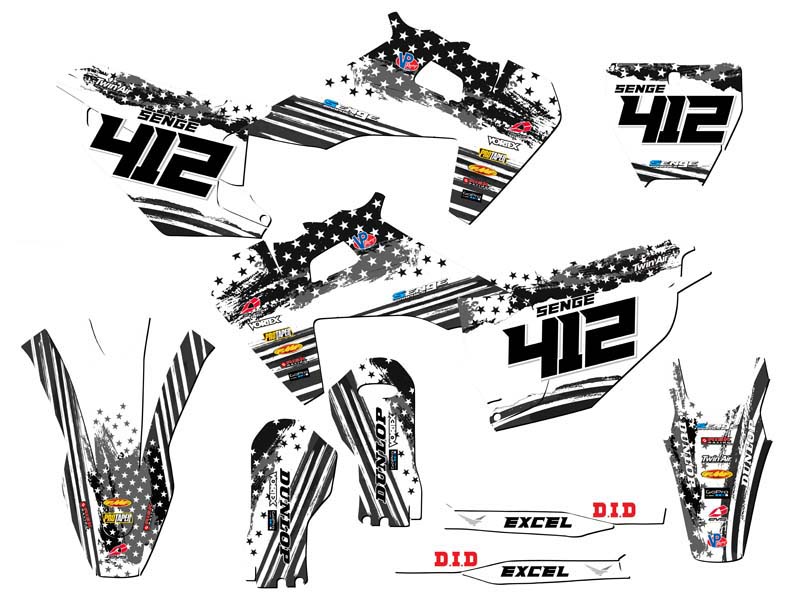 Kit de gráficos TC MERICA 2019-2022 gris Senge compatible con Husqvarna - Imagen 8 de 10