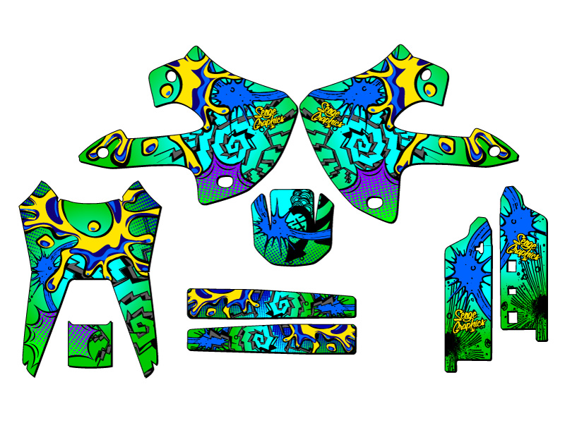 数量は多い  1997-2008 KLX Compatible Kit Graphics Senge Green ZANY 300 ポケモンカードゲーム