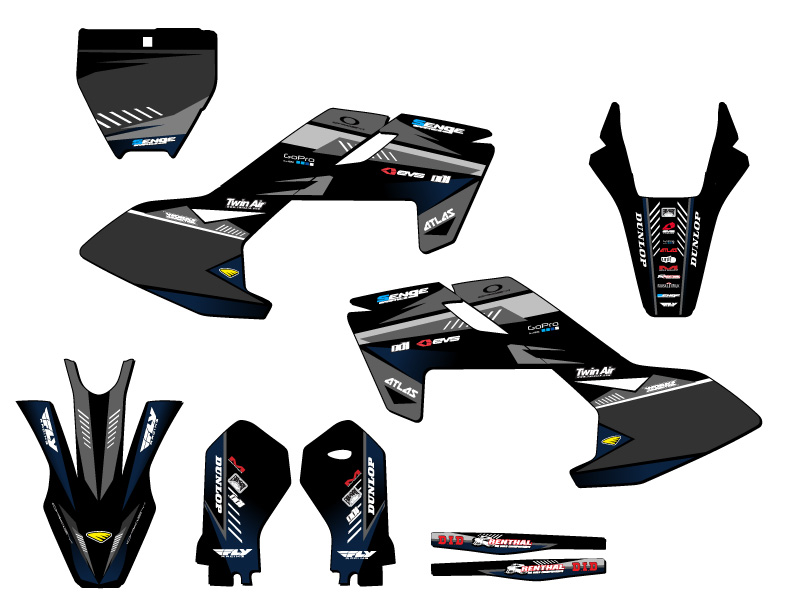 2020-2023 TC 50 SURGE Black Senge Graphics Kit Compatible with Husqvarna - Bild 5 von 10