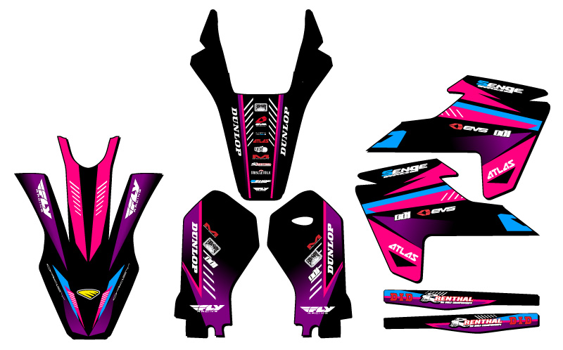 Kit de gráficos Senge TC 50 Surge Pink 2020-2023 compatible con Husqvarna - Imagen 2 de 10