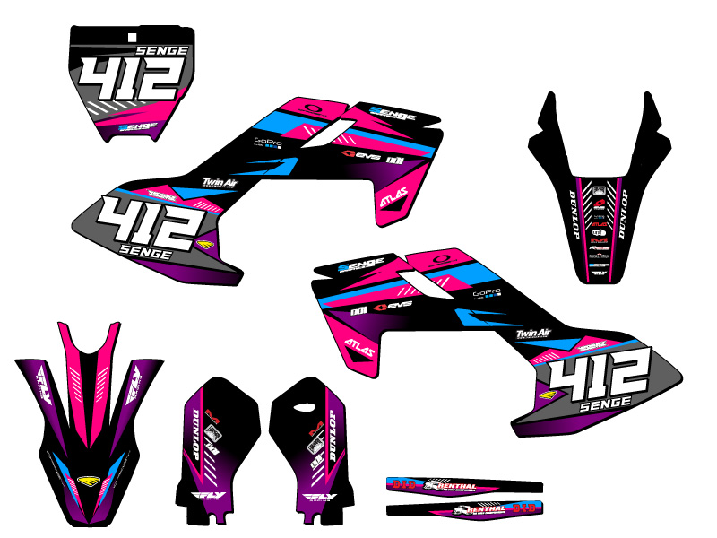 Kit de gráficos Senge TC 50 Surge Pink 2020-2023 compatible con Husqvarna - Imagen 8 de 10