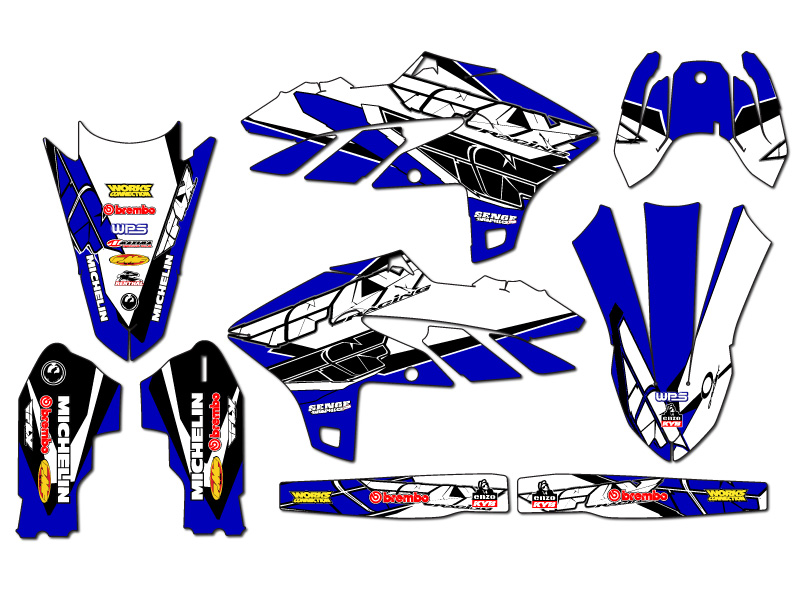 2023-2025 YZ 450 F 13 FLY Blue Senge Graphics Kit Compatible with Yamaha - Picture 2 of 10