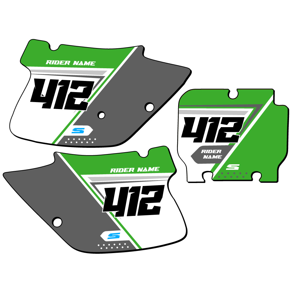KX 125 SG65 Custom MX Number Plates Senge Graphics Kit Compatible with Kawasaki - Picture 5 of 22