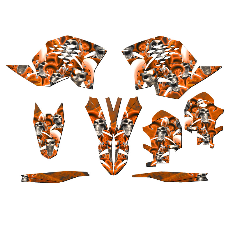 2008-2011 XCF-W JESTER Orange Senge Graphics Kit Compatible with KTM - Picture 2 of 10