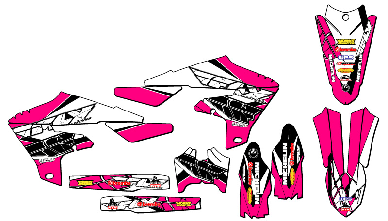 Kit de gráficos YZ 250 F 2019-2023 4 tiempos 13 Fly rosa Senge compatible con - Imagen 2 de 10