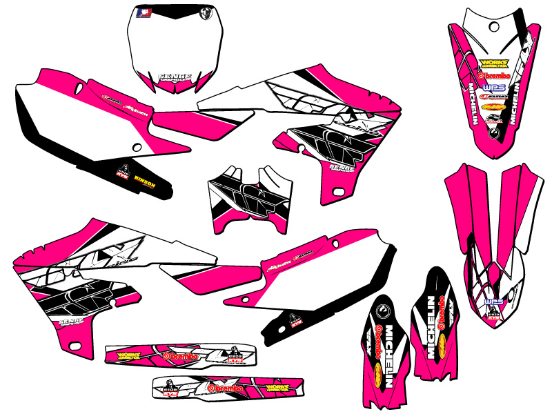 Kit de gráficos YZ 250 F 2019-2023 4 tiempos 13 Fly rosa Senge compatible con - Imagen 5 de 10