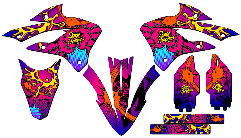 2022-2023 KX 85 ZANY Pink Senge Graphics Kit Compatible with Kawasaki - Picture 2 of 10