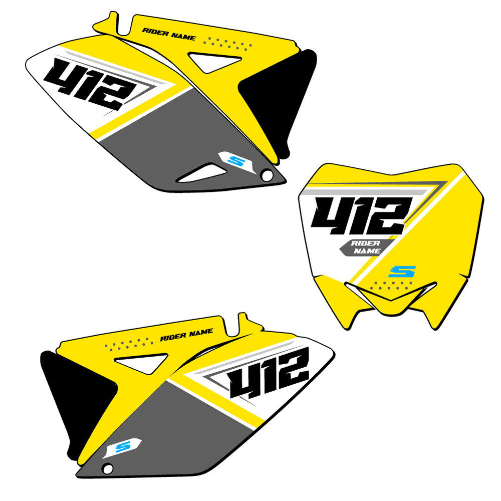 RMZ 250 SG65 Custom MX Number Plates Senge Graphics Kit Compatible with Suzuki - Bild 8 von 13