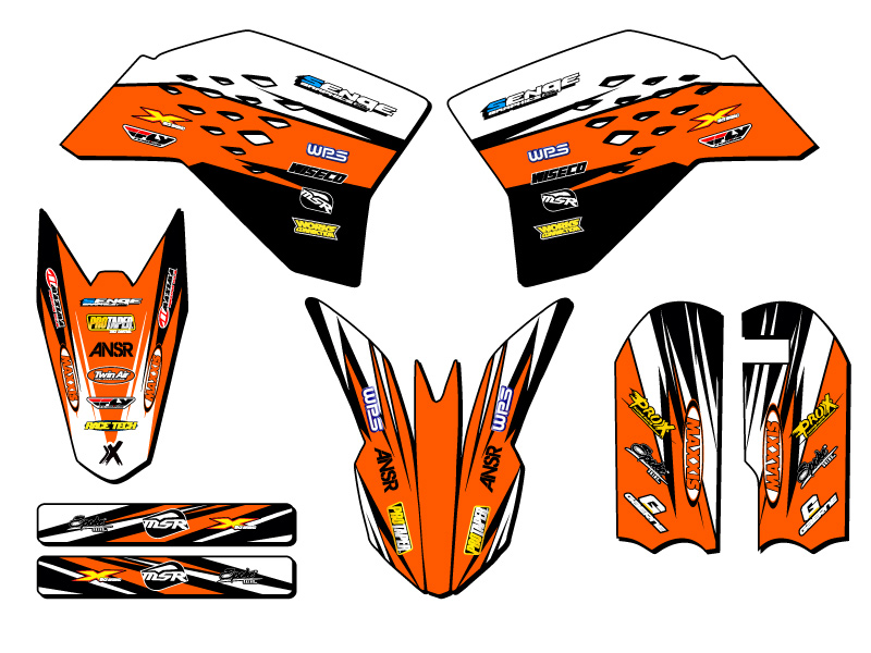 Kit de gráficos SX 50 VELOCITY 2009-2015 naranja Senge compatible con KTM - Imagen 2 de 10