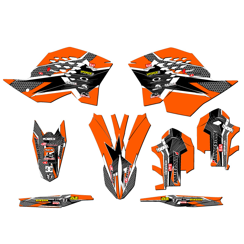2008-2011 XCF-W PODIUM Orange Senge Graphics Kit Compatible with KTM - Picture 2 of 10
