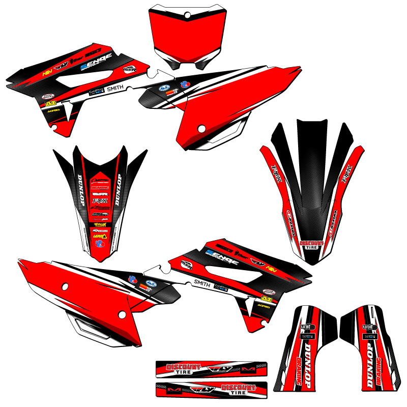 2022-2023 CRF 250 R VIGOR Red Senge Graphics Kit Compatible with Honda - Picture 5 of 10