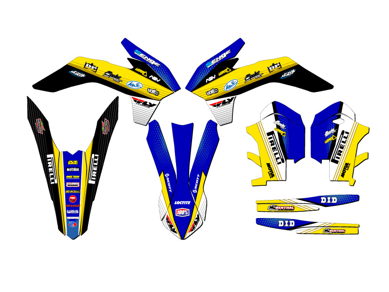 2014-2015 XCF-W RICOCHET Blue Senge Graphics Kit Compatible with KTM - Picture 2 of 10