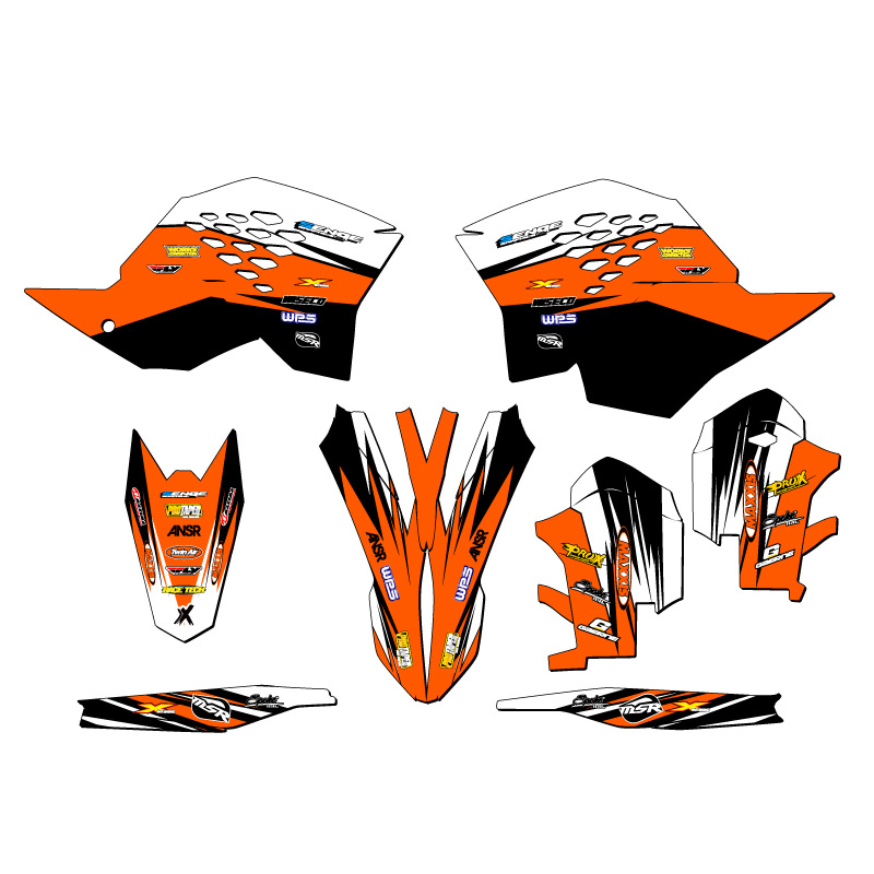 Kit de gráficos XCF-W VELOCITY Orange Senge 2008-2011 compatible con KTM - Imagen 2 de 10