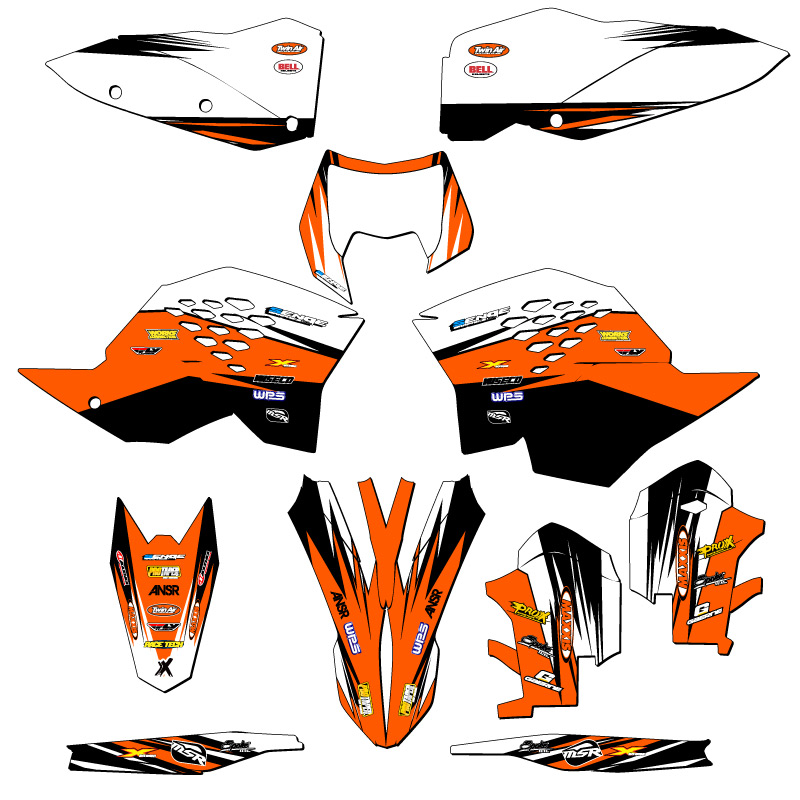 Kit de gráficos XCF-W VELOCITY Orange Senge 2008-2011 compatible con KTM - Imagen 5 de 10
