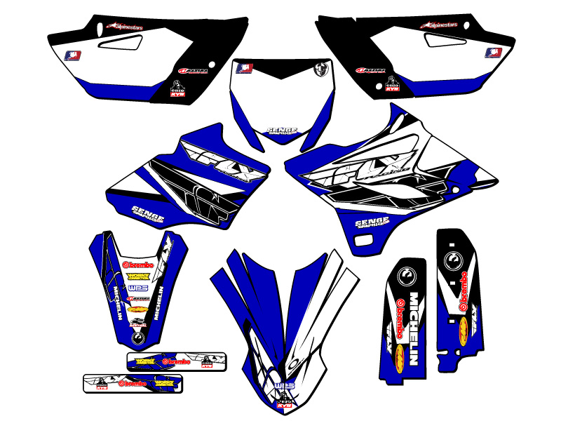 2015-2018 YZ 85 13 FLY Blue Senge Graphics Kit Compatible with Yamaha - Picture 5 of 10