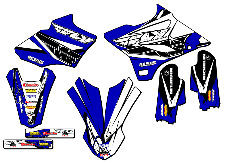 Kit de gráficos YZ 85 13 FLY 2019-2021 Blue Senge compatible con Yamaha - Imagen 2 de 10