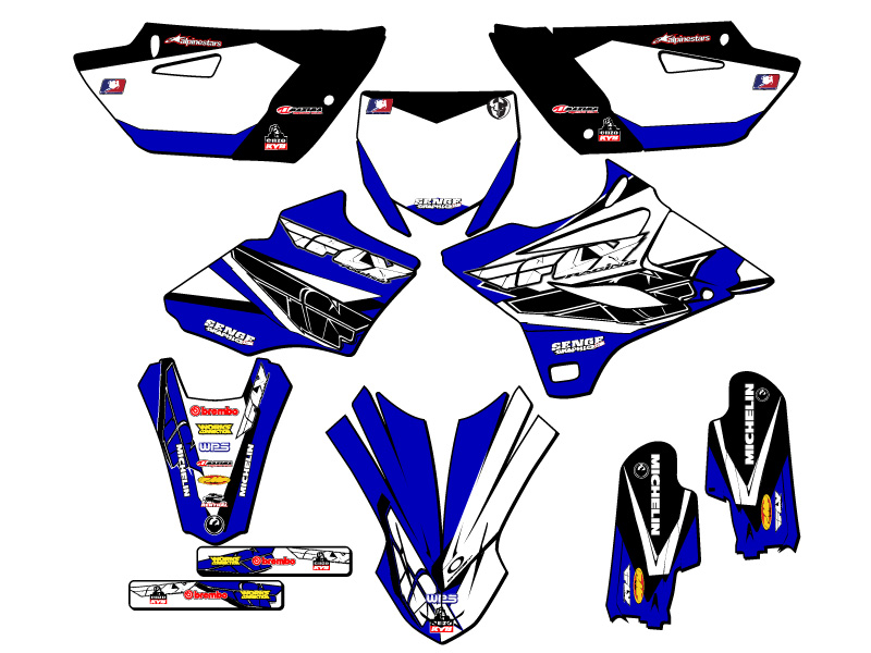 Kit de gráficos YZ 85 13 FLY 2019-2021 Blue Senge compatible con Yamaha - Imagen 5 de 10
